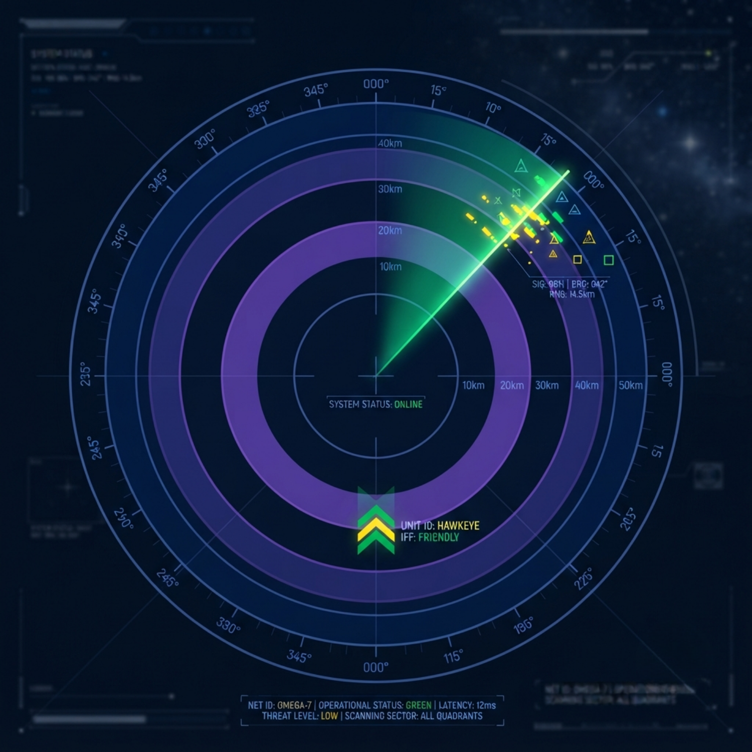 Earth and connected satellites